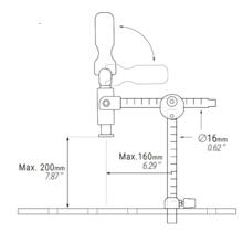Pince piston pour table de soudage tcp